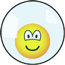 Emoticon in een plastic bubble  